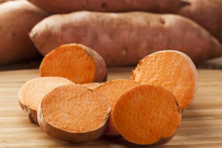 cut sweet potato